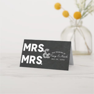 Chalkboard Chalk Mr. & Mrs. Wedding Table Seating Place Card