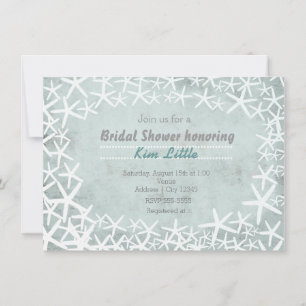 Chalkboard Chalk Plage Vintage Starfish Invitation