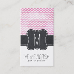 Chalkboard Chevron Business Card Template