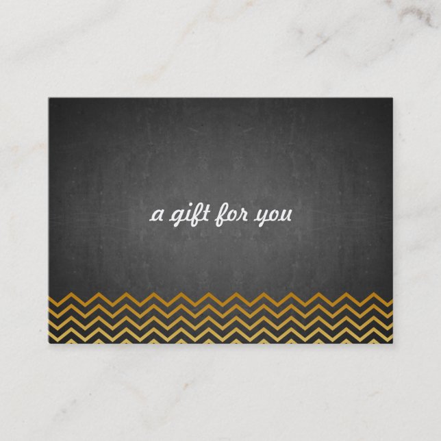 Chalkboard Chevron Salon and Spa Gift Certificate (Front)