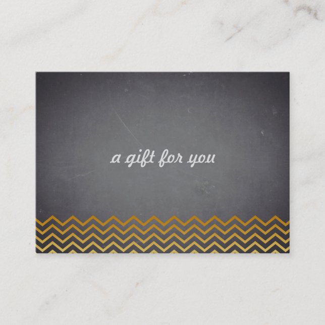 Chalkboard Chevron Salon et certificat cadeau Spa (Devant)
