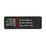 Chalkboard Christmas Address Label<br><div class="desc">Chalkboard Christmas Address Label with Tis the Season to be Jolly</div>