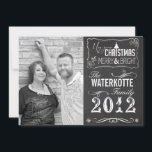 Chalkboard Christmas Cards Holiday Custom Photo<br><div class="desc">Chalkboard Custom Christmas Holiday Photo Greeting Cards. These beautiful and classy chalkboard holiday photo cards are great for all your Christmas mailings. Add your family photo on the side and customize your text for that perfect greeting. Black and white in color and oh so fun with various typography.</div>