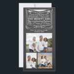 Chalkboard Christmas Christian Scripture Holiday Card<br><div class="desc">Christmas Bible Verse Photo Card,  Isaiah 9:6... .
 ~Isaiah 9:6" Dark grey and black chalkboard with white text graphic makes a lovely casual Christian christmas greeting. All Designs Copyright © www.CuteComfy.com</div>