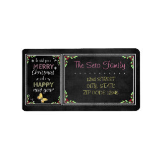 Chalkboard Christmas Collection Label