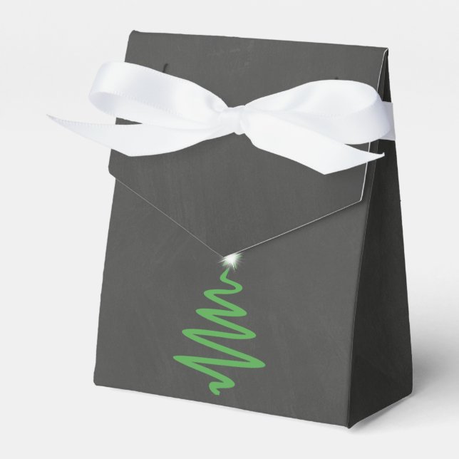 Chalkboard Christmas Favour Box Bag (Front Side)