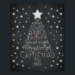 Chalkboard Christmas Hand Lettered Love Joy Peace Poster<br><div class="desc">Brighten up your home for the holidays with this lovely vintage black chalkboard style Christmas poster - Modern hand lettered chalk art Christmas Tree design contains the words: joy • love • peace • believe • silent night • merry & bright • Christmas to you Original handlettering by international artist,...</div>