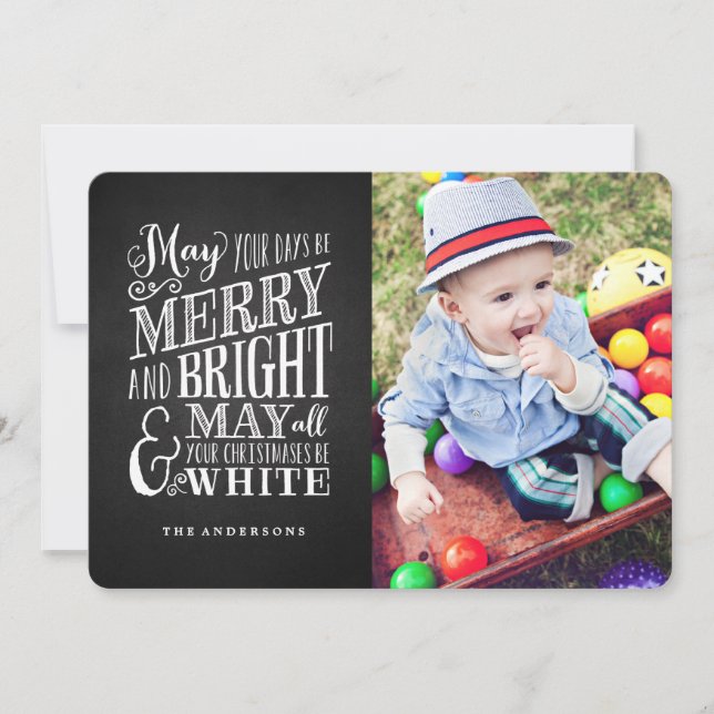 Chalkboard Christmas Holiday Card (Front)