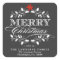 Chalkboard Christmas Holly Wreath Address Stickers