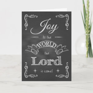 Chalkboard Christmas - Joy to the World Holiday Card