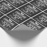 Chalkboard Christmas Joy Wrapping Paper<br><div class="desc">Chalkboard Christmas Joy Make sure every gift you give has a layer of love by creating custom wrapping paper. Available in four types of premium paper and different five sizes, our wrapping paper has all of your gift wrapping needs covered - because the presentation matters just as much as the...</div>