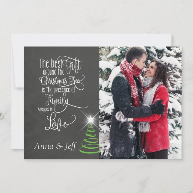 Chalkboard Christmas Photo Card (Front)