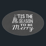 Chalkboard Christmas Sticker<br><div class="desc">Chalkboard Christmas Sticker with Tis the Season to be Jolly</div>