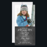Chalkboard Christmas Wish Holiday Card<br><div class="desc">Holiday greetings are displayed on this unique chalkboard style Christmas and New Year's photo card. Typography meant to look like chalk on a blackboard is arranged underneath a banner to send your best. Customize with your own name(s) or message. Add your photograph above. Available with matching products. 


com! 
 


com</div>