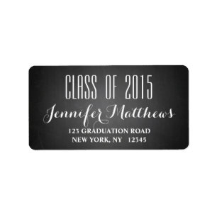 Chalkboard Class of 2015 Graduation Address Label
