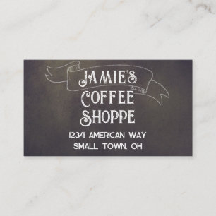 Chalkboard Coffee Shop Business Card