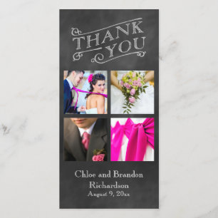 Chalkboard Collage Thank You Photo Card