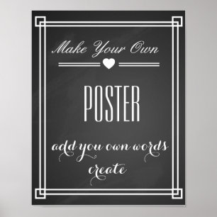Chalkboard Create your own poster print