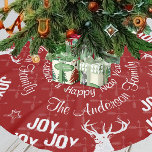 Chalkboard Crossed Arrow Deer Christmas Brushed Polyester Tree Skirt<br><div class="desc">Rd and White Crossed Arrow Red Deer Christmas or any custom colour - just click customize</div>