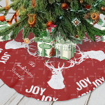 Chalkboard Crossed Arrow Moose Christmas Brushed Polyester Tree Skirt<br><div class="desc">Crossed Arrow Pattern Deep Red Wine and White Red Moose Christmas or any custom colour - just click customize to change colour in design tool.</div>