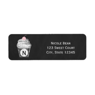 Chalkboard Cupcake Anniversaire Étiquettes de adre