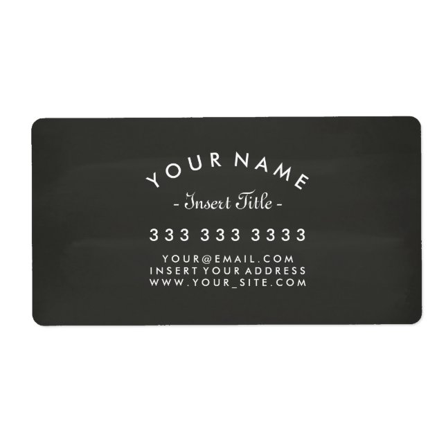 Chalkboard Curved Text Professional Business (Front)