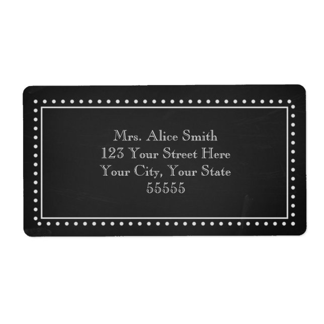 Chalkboard Custom Address Labels (Front)