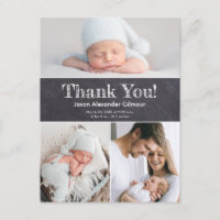 Chalkboard Custom Photo Collage Baby Arrival
