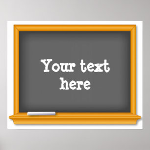 Chalkboard, Customize your text Poster
