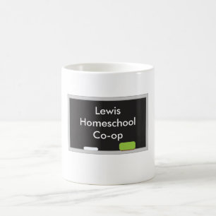 Chalkboard displays your home school co-op coffee mug