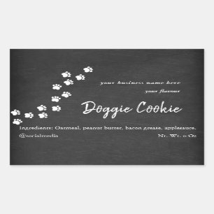 Chalkboard, dog paw path doggie cookie sticker