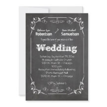 Chalkboard Eat Drink And Be Married Wedding Invite