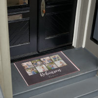 Chalkboard Family Monogram 8 Photo Collage