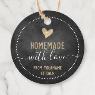 Chalkboard Fancy Script Homemade Food Items Favour Favour Tags