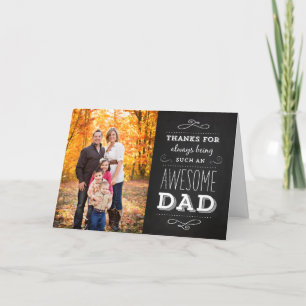 Chalkboard Father's Day Photo Greeting Card