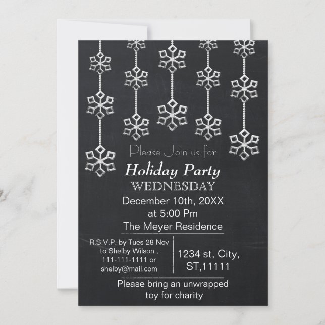 Chalkboard Fête Invitation (Devant)