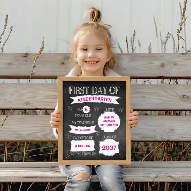 Chalkboard First Day of School  Poster (Creator Uploaded)