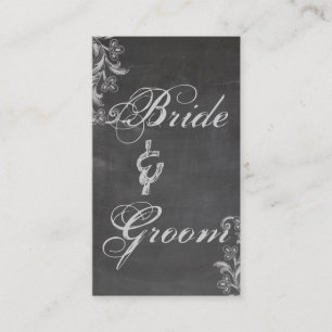 Chalkboard Floral Bridal Registry Card