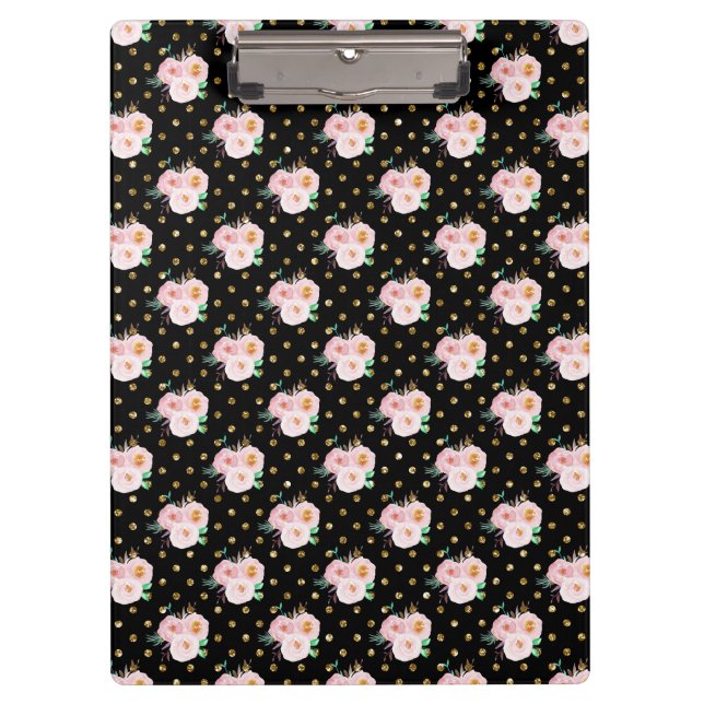 Chalkboard Floral Clipboard (Front)
