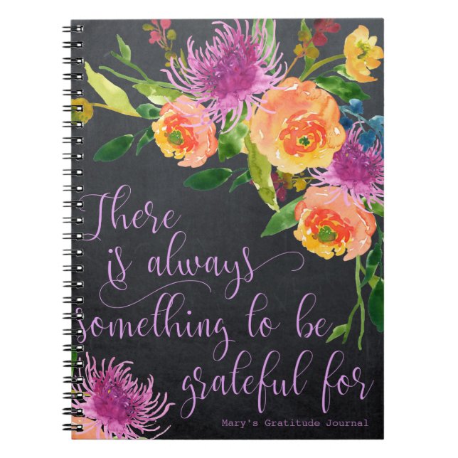 chalkboard florals gratitude journal (Front)