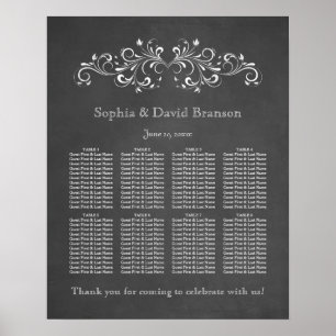 Chalkboard Flourish and Swirl Seating Chart