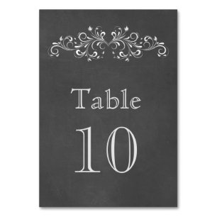 Chalkboard Flourish and Swirl   Weddi Table Number