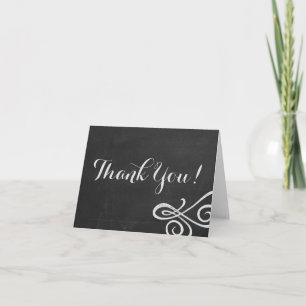 Chalkboard Folded Thank You Card