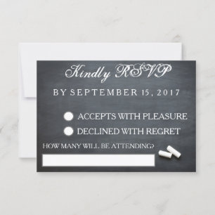Chalkboard Forever & Always RSVP Card