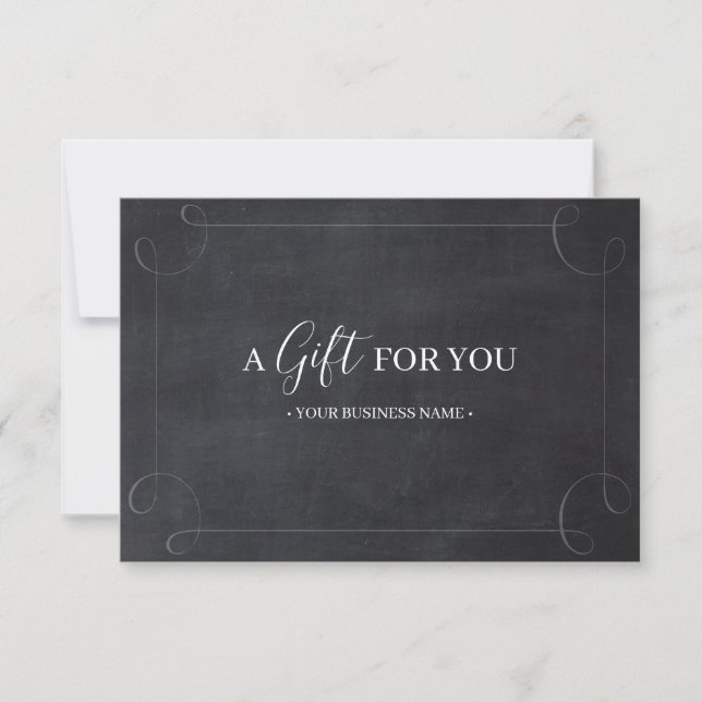Chalkboard Frame Customized Gift Certificate (Front)