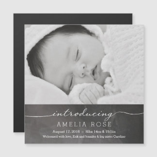 Chalkboard Full Photo Baby Faire-part