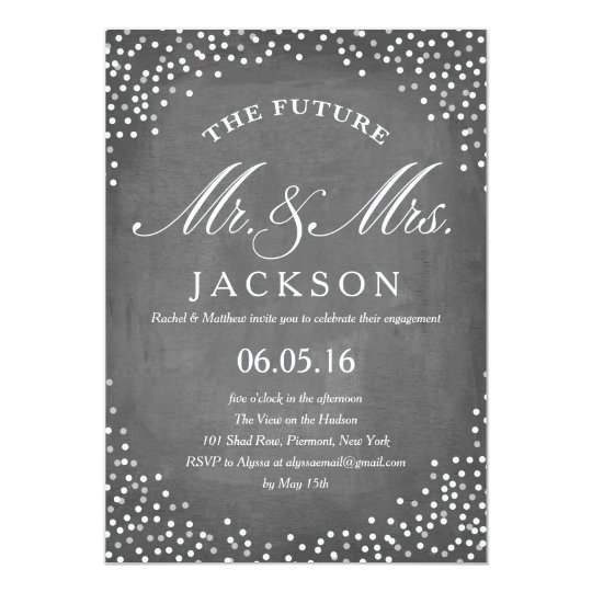 Chalkboard Future | Engagement Party Card
