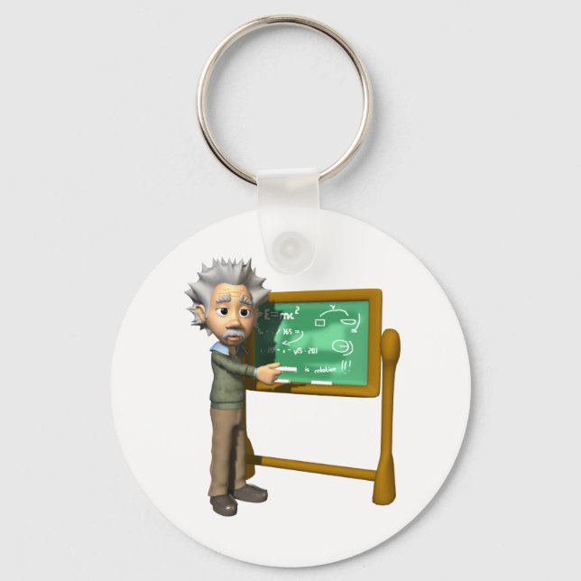 Chalkboard Genius Keychain (Front)