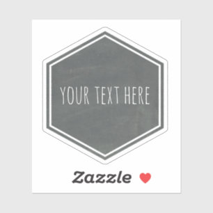 Chalkboard Geometric Label Sticker