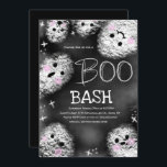 Chalkboard Ghost Boo Costume Halloween Birthday  Invitation<br><div class="desc">Cool Party Invitations with illustrated chalkboard ghost</div>